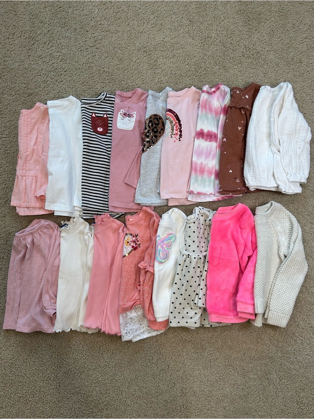 Girls Long-Sleeved Tops Bundle Size 18-24 Months